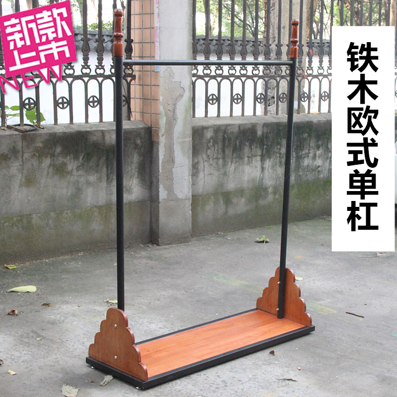 欧式落地展示架 服装店衣架展示架烤漆复古挂衣架 落地单杠陈列架(非品牌)