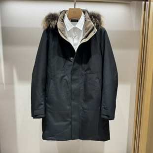 BOSSsunwen博斯绅威23秋冬中长连帽羽绒服134435517180专柜5980