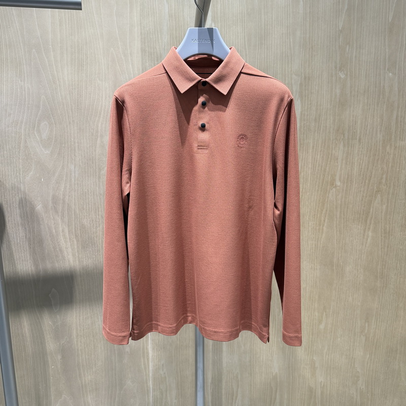 卡尔丹顿男装正品25春夏商务翻领长袖T恤KFCS10502FAO3专柜1980