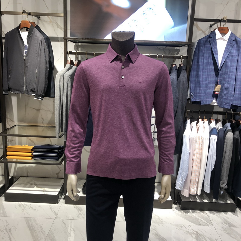 VASTO/华斯度秋冬新款商务POLO衫羊毛长袖T恤02G052125专柜1889