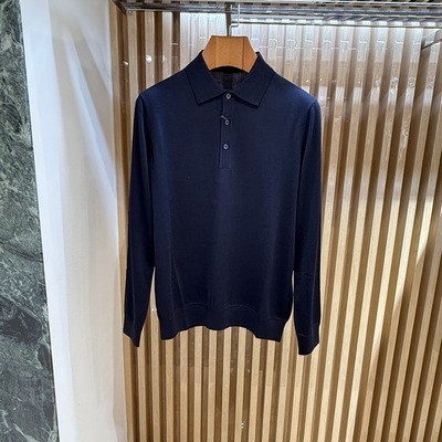 卡尔丹顿男装秋冬翻领商务针织绵羊毛羊毛衫KDAW14102吊牌1980