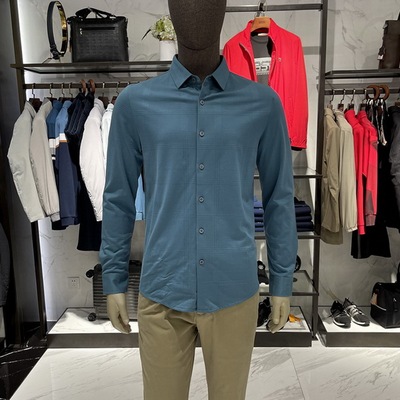 华斯度VASTO男装春季商务都市休闲针织长袖衬衫11C052846专柜2289