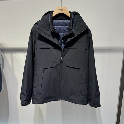 Hechter/丹尼爱特秋冬款商务休闲连帽羽绒外套LJ61614吊牌5990LC