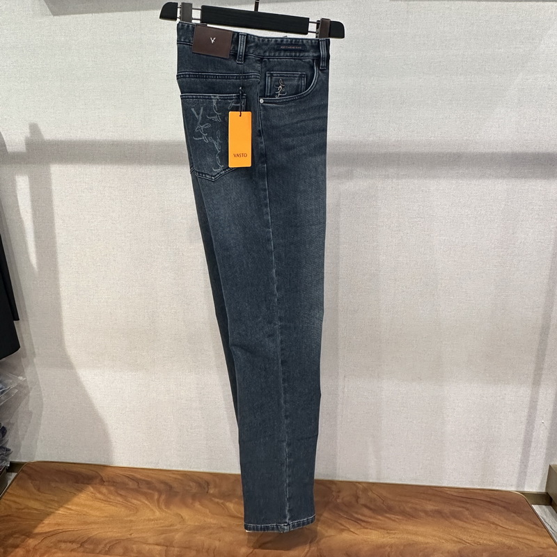 华斯度VASTO男装秋冬款直筒微弹休闲牛仔长裤22E221366专柜1986