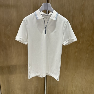 卡尔丹顿春夏款商务休闲翻领短袖T恤SEMS20152FAW1吊牌1680