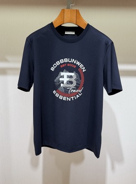 博斯绅威BOSSsunwen春夏款商务休闲圆领针织短袖M621T113吊牌1180