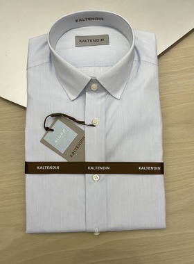 卡尔丹顿2021秋冬瑞士纯棉斜纹长袖衬衫KBAW23540SBN1专柜6800HD