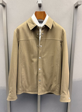 卡尔丹顿秋冬新款2025羊毛商务翻领棉衣棉服外套2色KFBW35502FAY9