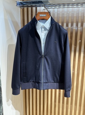 卡尔丹顿男秋冬款绵羊毛商务休闲立领夹克外套KCBW25148专柜3680