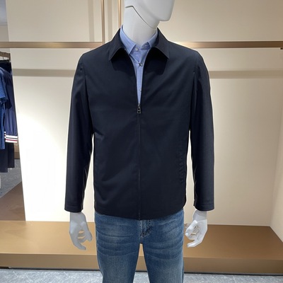 卡尔丹顿男装春秋款翻领羊毛休闲夹克外套AB5W05115吊牌10800