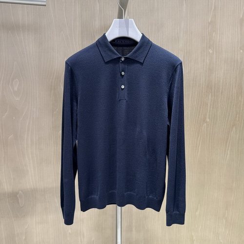 卡尔丹顿2024春季翻领羊毛长袖T恤KEAS10600FAD5/KEAS10600FAC5