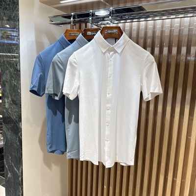 卡尔丹顿短袖休闲翻领T恤衫