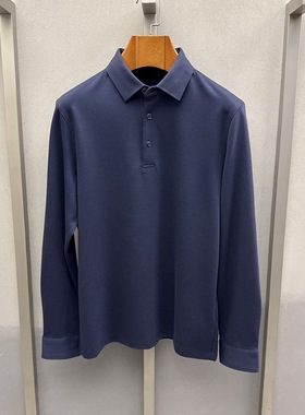 卡尔丹顿男装25秋冬商务翻领长袖T恤KFAW10516FAC4/KFAW10516FAN7