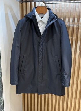 卡尔丹顿秋冬款鹅绒连帽商务羽绒服外套AF5W05950FAN6专柜7800