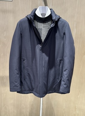 卡尔丹顿男装秋冬款鹅绒连帽皮草尼克服KDAW55602FAN8专柜6800