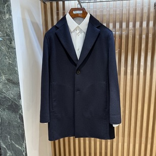 路卡迪龙男装秋冬中长商务西装领山羊绒大衣155247101专柜11880