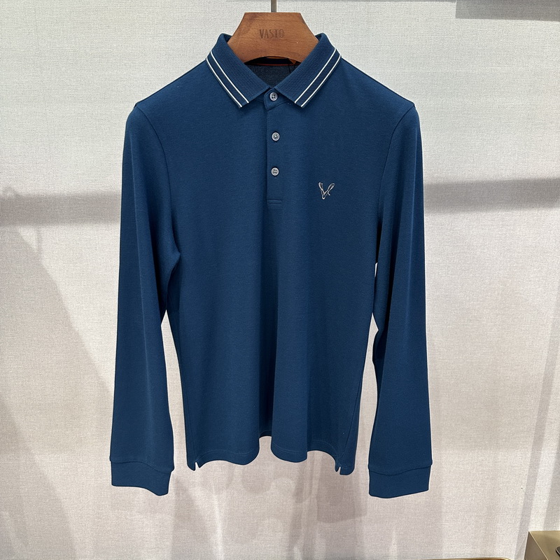 华斯度VASTO秋冬款修身版翻领商务休闲长袖T恤12E052118专柜1686