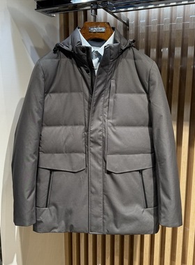 卡尔丹顿男装秋冬新款连帽羽绒毛皮外套KCBW65619FAC6专柜6800
