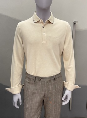 卡尔丹顿男装秋冬新款翻领休闲长袖T恤KCBW10537FAY5专柜1980