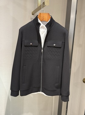 华斯度VASTO秋冬款商务休闲针织立领夹克外套42F192171专柜3685