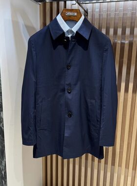 路卡迪龙男装秋款翻领商务休闲中长款风衣外套150211001吊牌8980