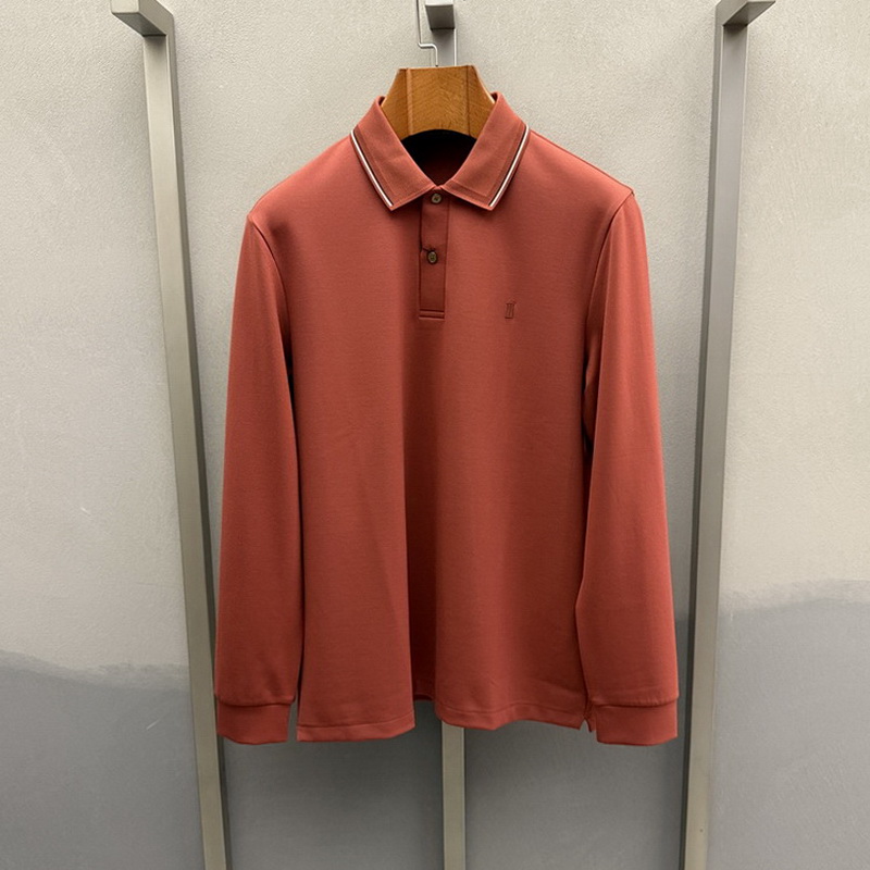 卡尔丹顿男装2025秋冬翻领商务休闲长袖T恤KFDW10518FAO5专柜1380