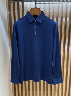 卡尔丹顿男装秋冬羊毛商务翻领POLO衫长袖T恤KDAW10509专柜4380