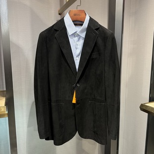 华斯度VASTO男装秋冬商务西装领真皮皮衣外套12C167042专柜12800