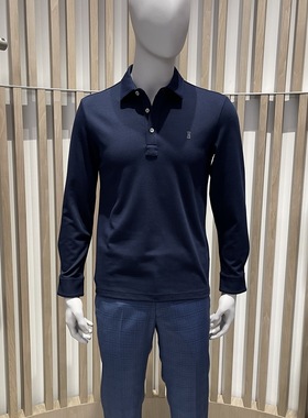 卡尔丹顿男装秋冬新款商务翻领长袖T恤KBBW20535FAN6专柜1680