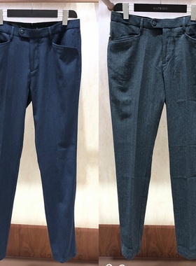 卡尔丹顿男装直筒绵羊毛休闲裤长裤KABW12200专柜2380