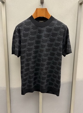 卡尔丹顿男装2025秋冬商务圆领羊毛衫短袖KFBW14408RAB1吊牌1680