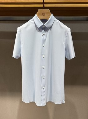 博斯绅威BOSSsunwen25春夏针织休闲短袖衬衫152411273070吊牌1380