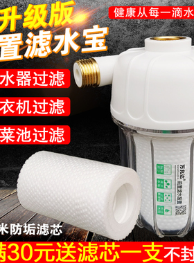 前置热水器过滤器家用净水器洗衣机马桶水龙头通用水垢滤水宝滤芯