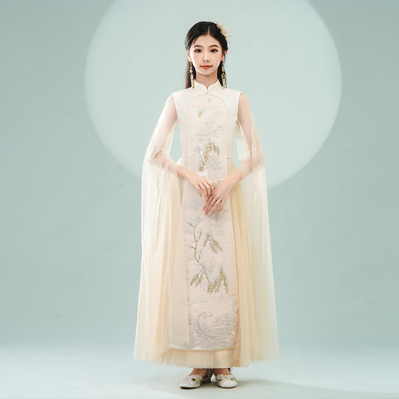 琴愫演出服考级比赛中国风优雅女