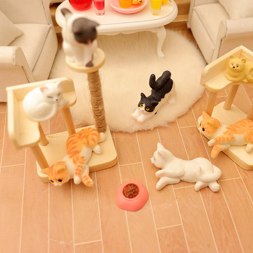 仿真微缩迷你小猫猫爬架猫粮