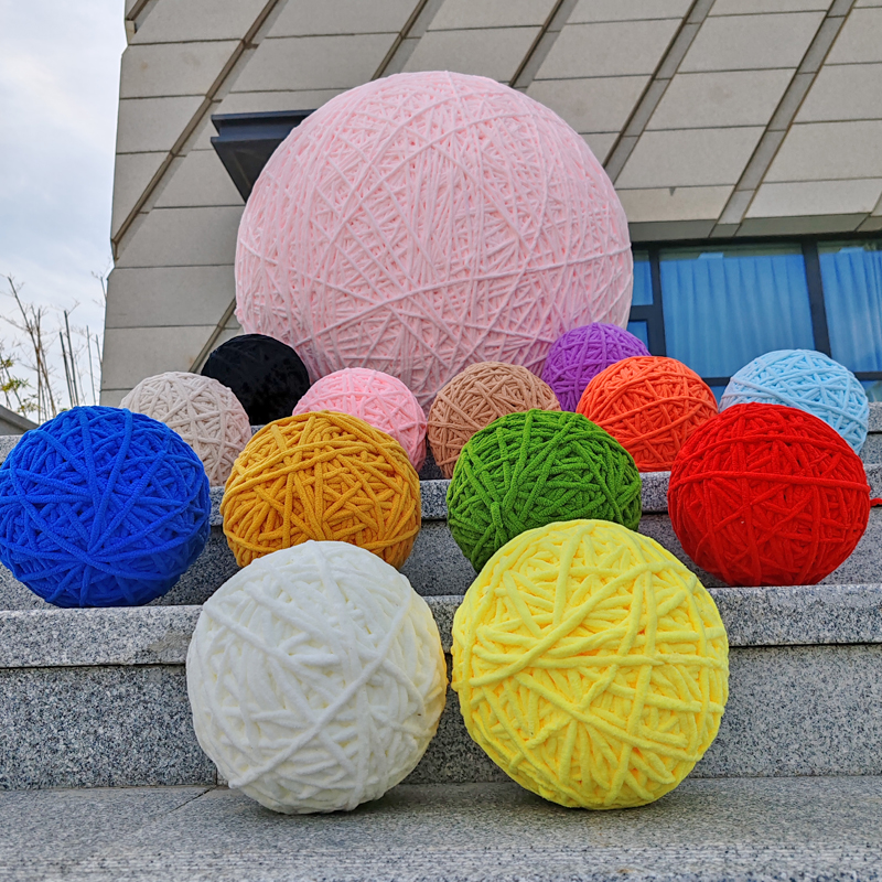 冰条绕线毛线球订做大婚礼美陈