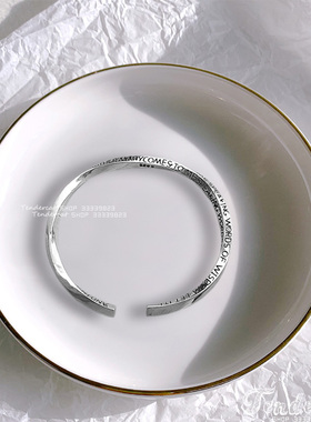 复古字母手镯合金简约男女通用