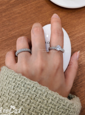 满钻指环合金戒指韩国INS