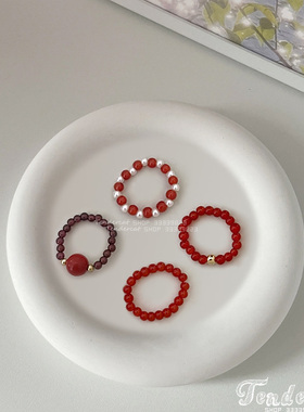 素圈戒指链条欧美复古