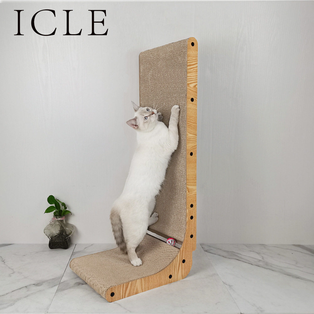 icle加高L造型靠墙瓦楞纸猫抓板