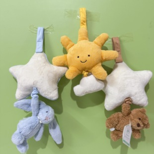 英国Jellycat 太阳拉铃邦尼兔巴塞罗熊月亮音乐拉铃 安抚床铃挂件