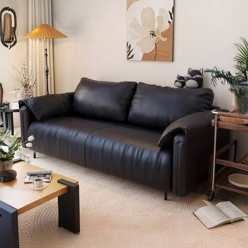 沙发客厅家用小户型公寓出租屋双三人位大象耳朵懒人直排布艺沙发