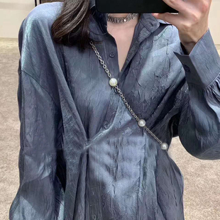 珍珠链条包链手机斜挎链高档包包链条挂饰手工diy配件包带单买