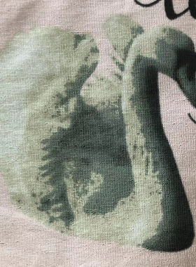 清库白色莫奈外贸纯棉粉色天鹅出口清新纯彩色浴室棉制地巾地垫