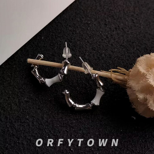 竹节耳钉女冷酷小众设计简约甜美气质高级耳环夏新吴昕Ailesdorfy