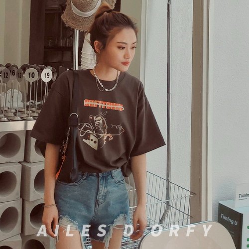 电子象黑色短袖吴昕Ailesdorfy