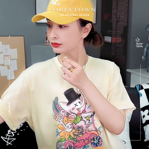 短袖卡通常规可爱纯棉女