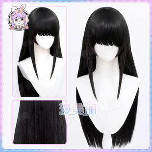 坂本日常days 大佛cos假发 黑色齐碎刘海长直 80CM服装