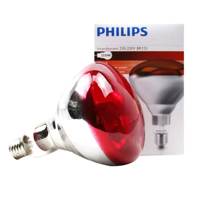 飞利浦红外线理疗灯泡烤灯电烤取暖150W250W远红外美容灯家用100W