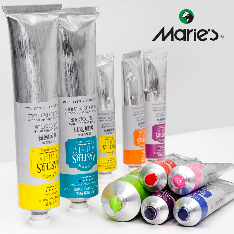 马利艺术家级油画颜料高级创作古典慢干半不透明罩染油彩60/200ML